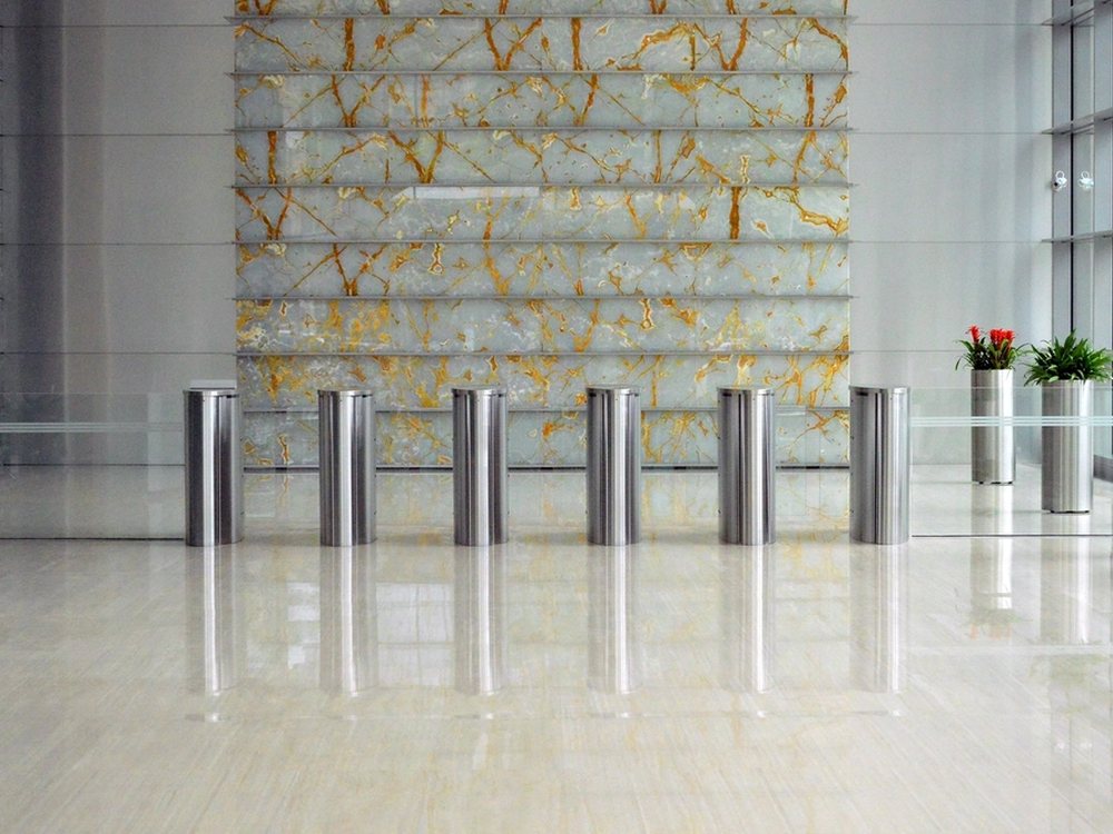 Lobby finished with polished KAG floor tiles
